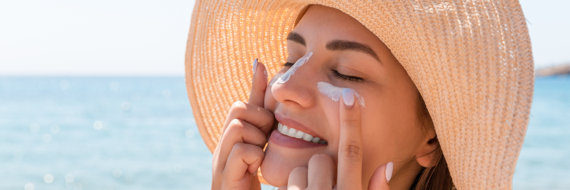 Woman applying sunscreen before attending an outdoor World Cup watch party in Vancouver during summer